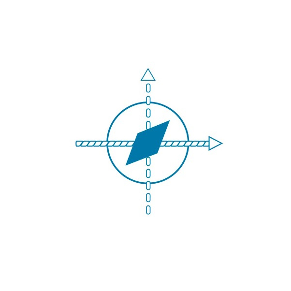 Reverse Twist Spear Point "VR" or "R TW SP"  Symbol-VR