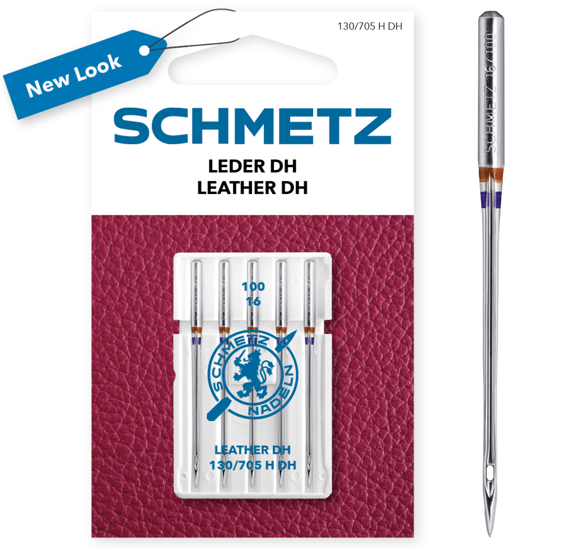 Schmetz Home Sewing Machine Needles 130×705 H-LL Leather